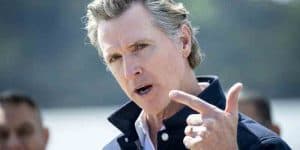 Gavin Newsom pointing