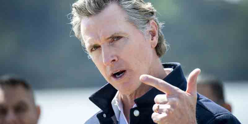 Gavin Newsom pointing