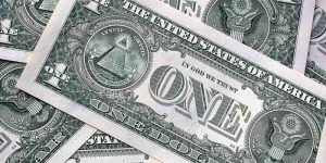 Dollar bill pile